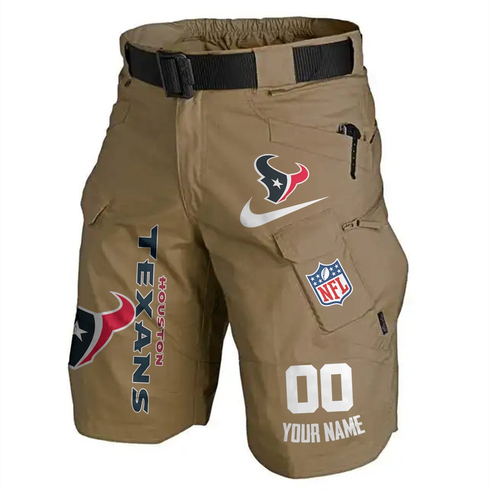 Houston Texans Limited Edition Front Pockets Men Shorts (Belt Not Included) AZBTFPMS000101