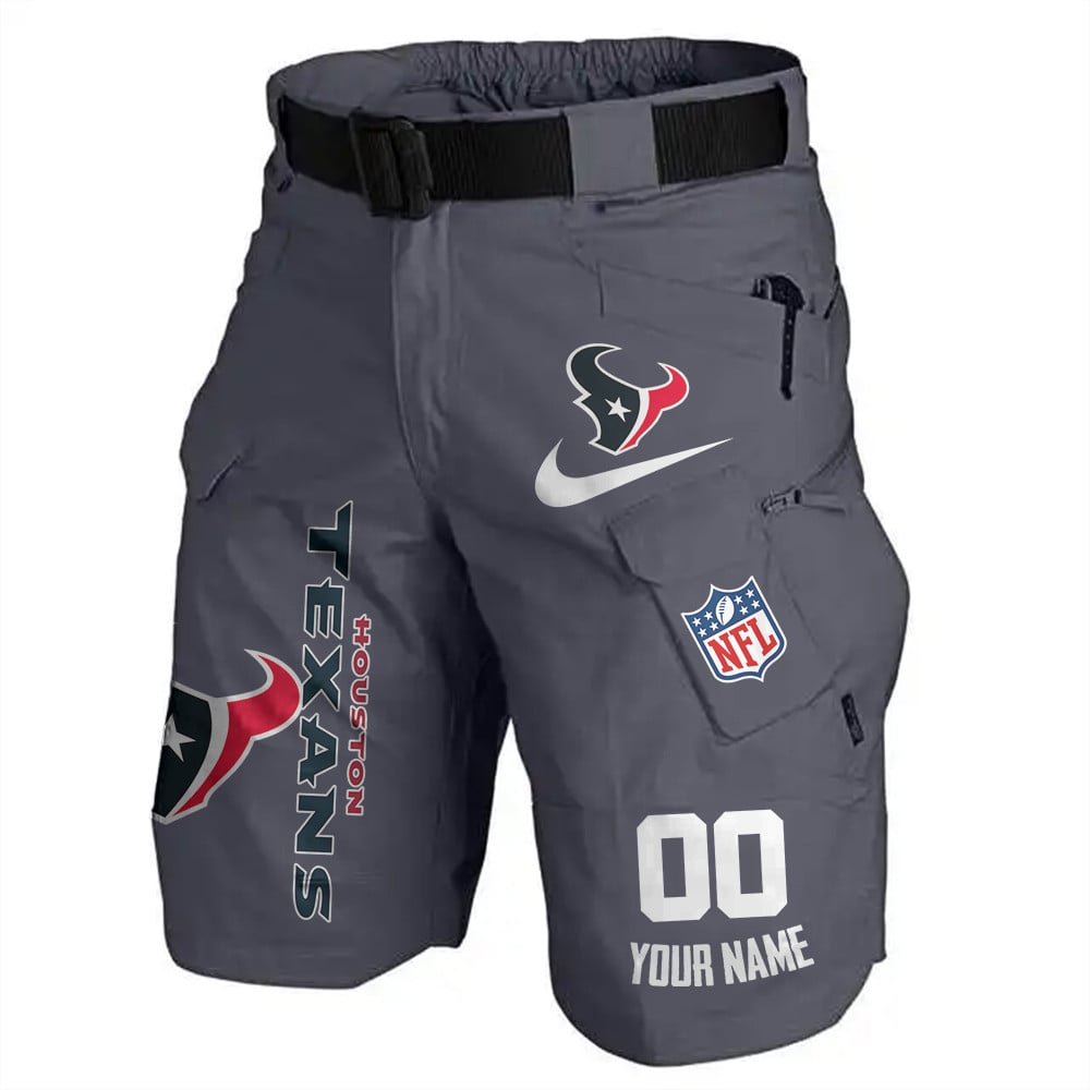 Houston Texans Limited Edition Front Pockets Men Shorts (Belt Not Included) AZBTFPMS000101