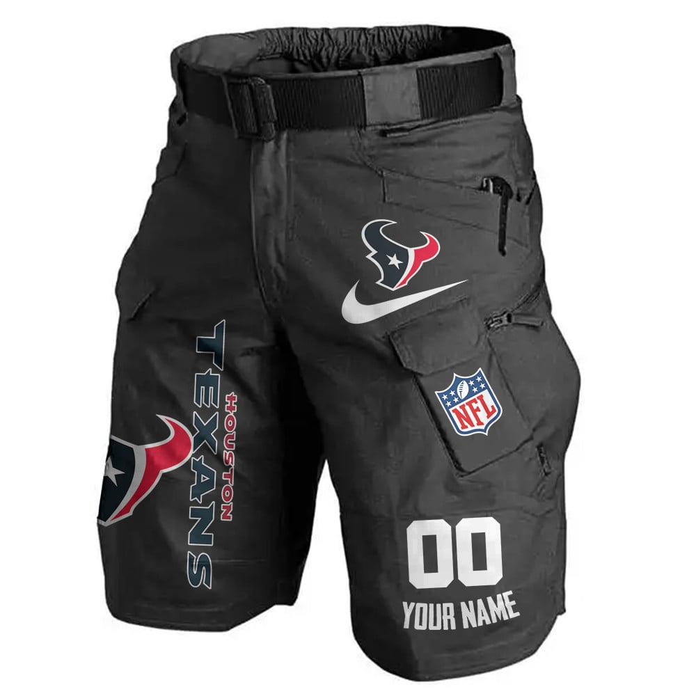 Houston Texans Limited Edition Front Pockets Men Shorts (Belt Not Included) AZBTFPMS000101