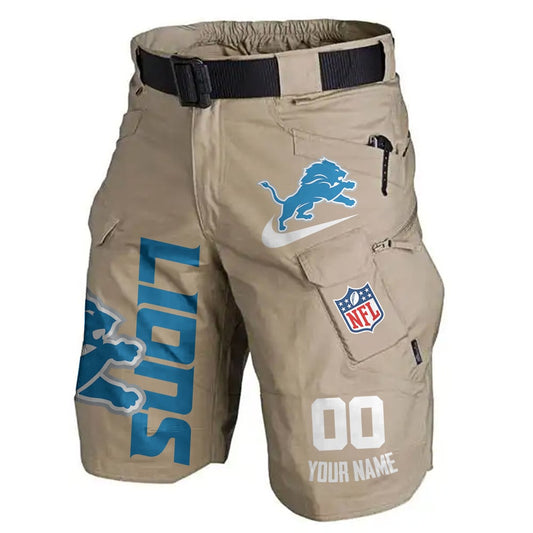 Detroit Lions Limited Edition Front Pockets Men Shorts (Belt Not Included) AZBTFPMS000099