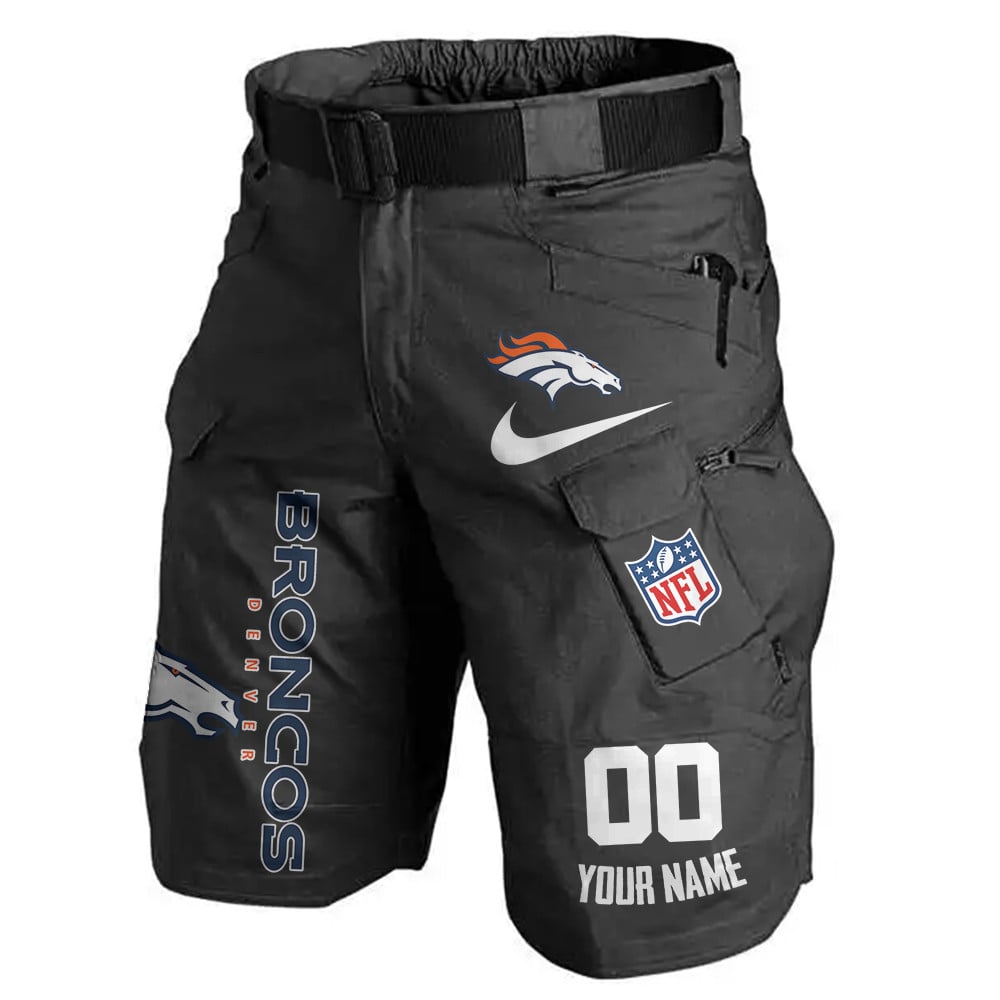 Denver Broncos Limited Edition Front Pockets Men Shorts (Belt Not Included) AZBTFPMS000140