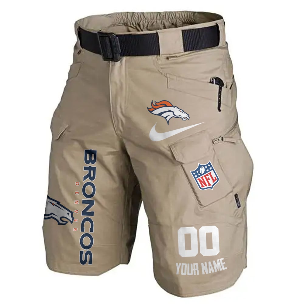 Denver Broncos Limited Edition Front Pockets Men Shorts (Belt Not Included) AZBTFPMS000140