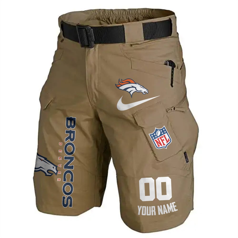Denver Broncos Limited Edition Front Pockets Men Shorts (Belt Not Included) AZBTFPMS000140
