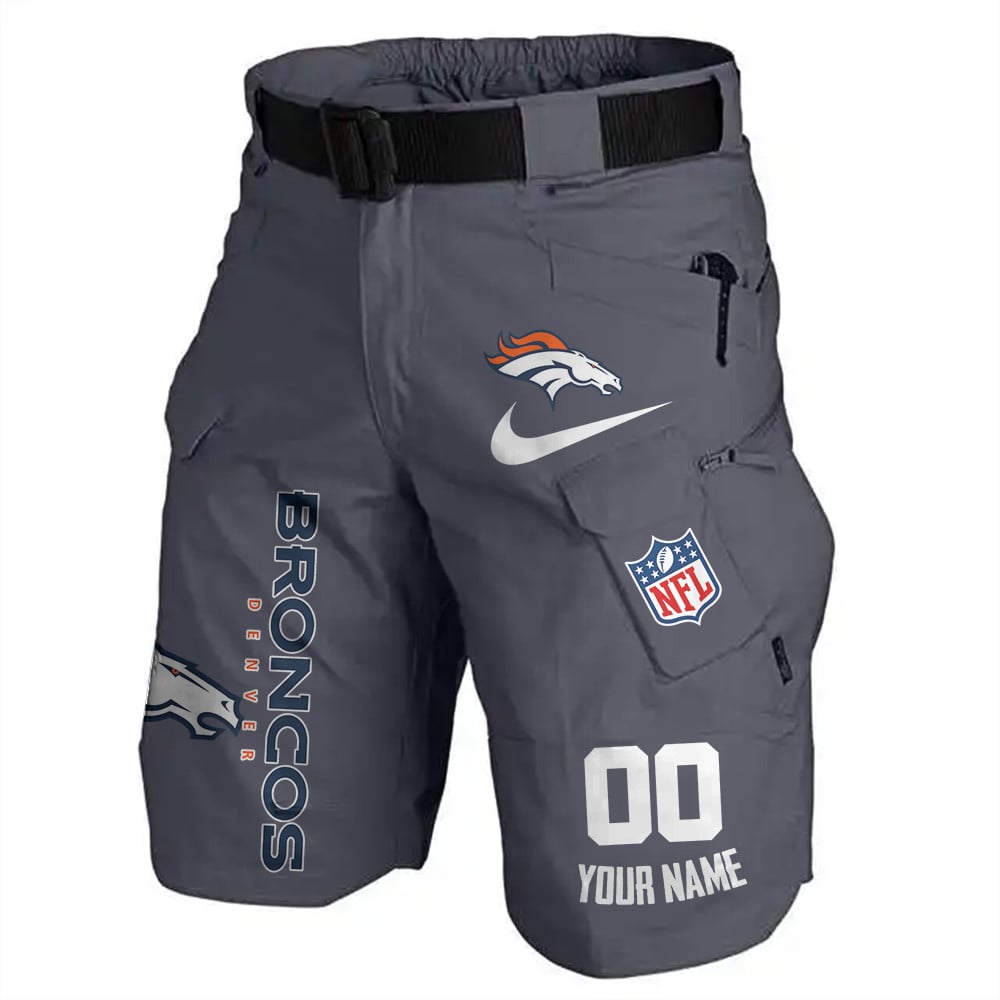 Denver Broncos Limited Edition Front Pockets Men Shorts (Belt Not Included) AZBTFPMS000140