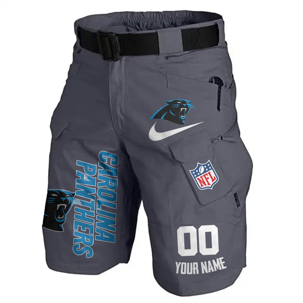 Carolina Panthers Limited Edition Front Pockets Men Shorts (Belt Not Included) AZBTFPMS000139