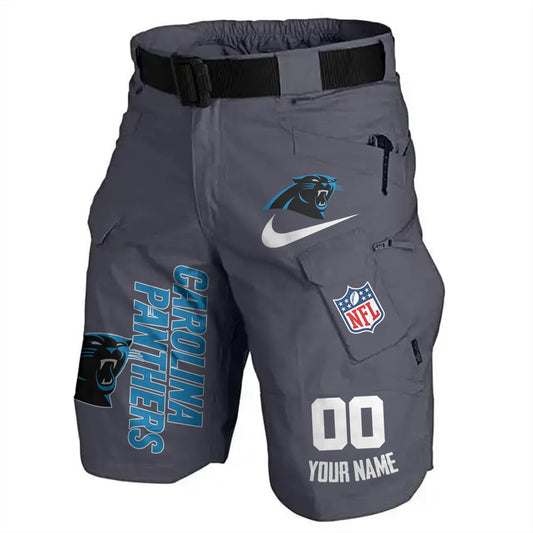 Carolina Panthers Limited Edition Front Pockets Men Shorts (Belt Not Included) AZBTFPMS000139