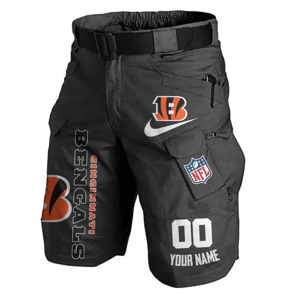 Cincinnati Bengals Limited Edition Front Pockets Men Shorts (Belt Not Included) AZBTFPMS000112