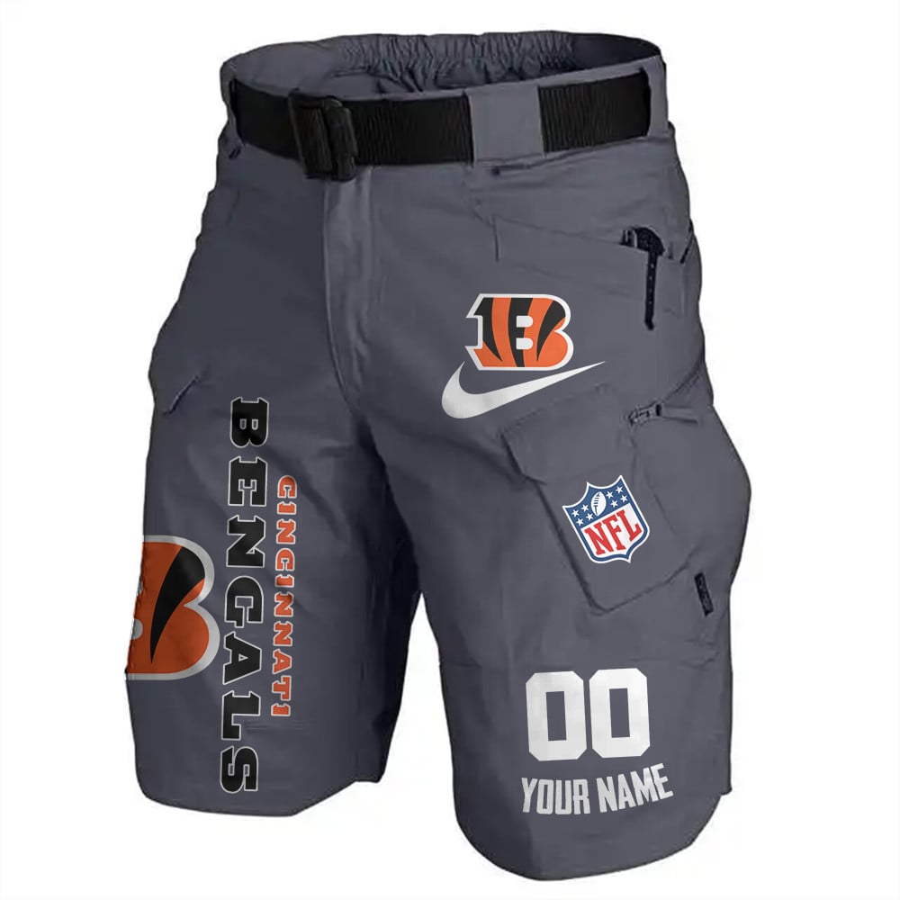 Cincinnati Bengals Limited Edition Front Pockets Men Shorts (Belt Not Included) AZBTFPMS000112