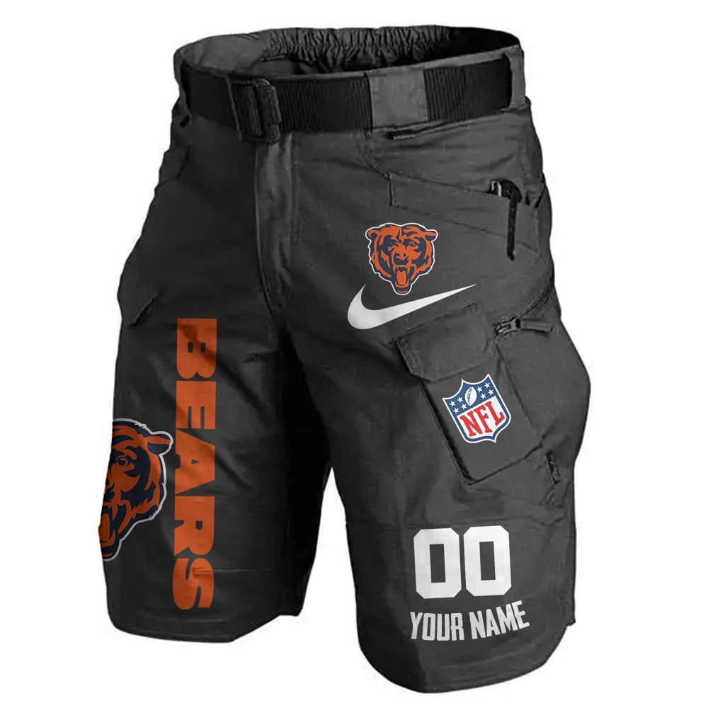 Chicago Bears Limited Edition Front Pockets Men Shorts (Belt Not Included) AZBTFPMS000111