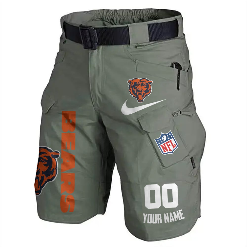 Chicago Bears Limited Edition Front Pockets Men Shorts (Belt Not Included) AZBTFPMS000111