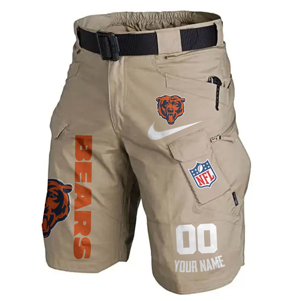 Chicago Bears Limited Edition Front Pockets Men Shorts (Belt Not Included) AZBTFPMS000111