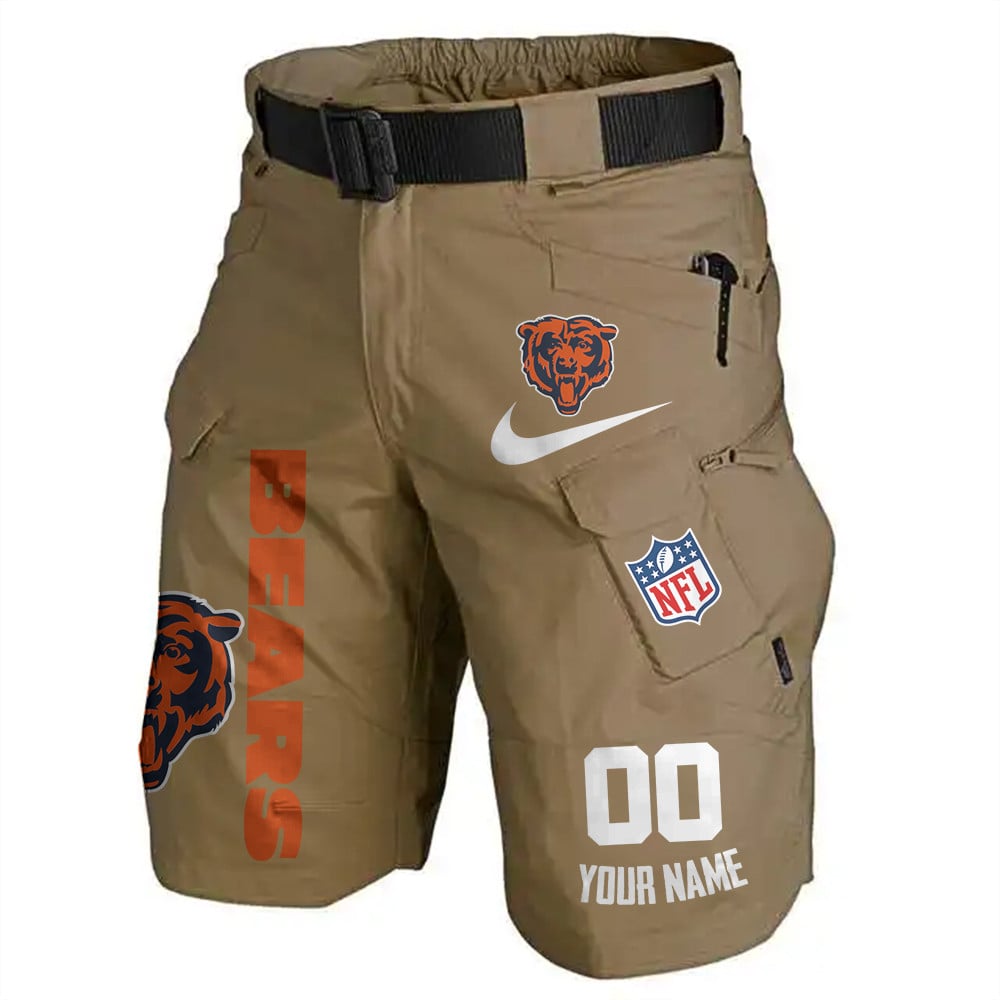 Chicago Bears Limited Edition Front Pockets Men Shorts (Belt Not Included) AZBTFPMS000111