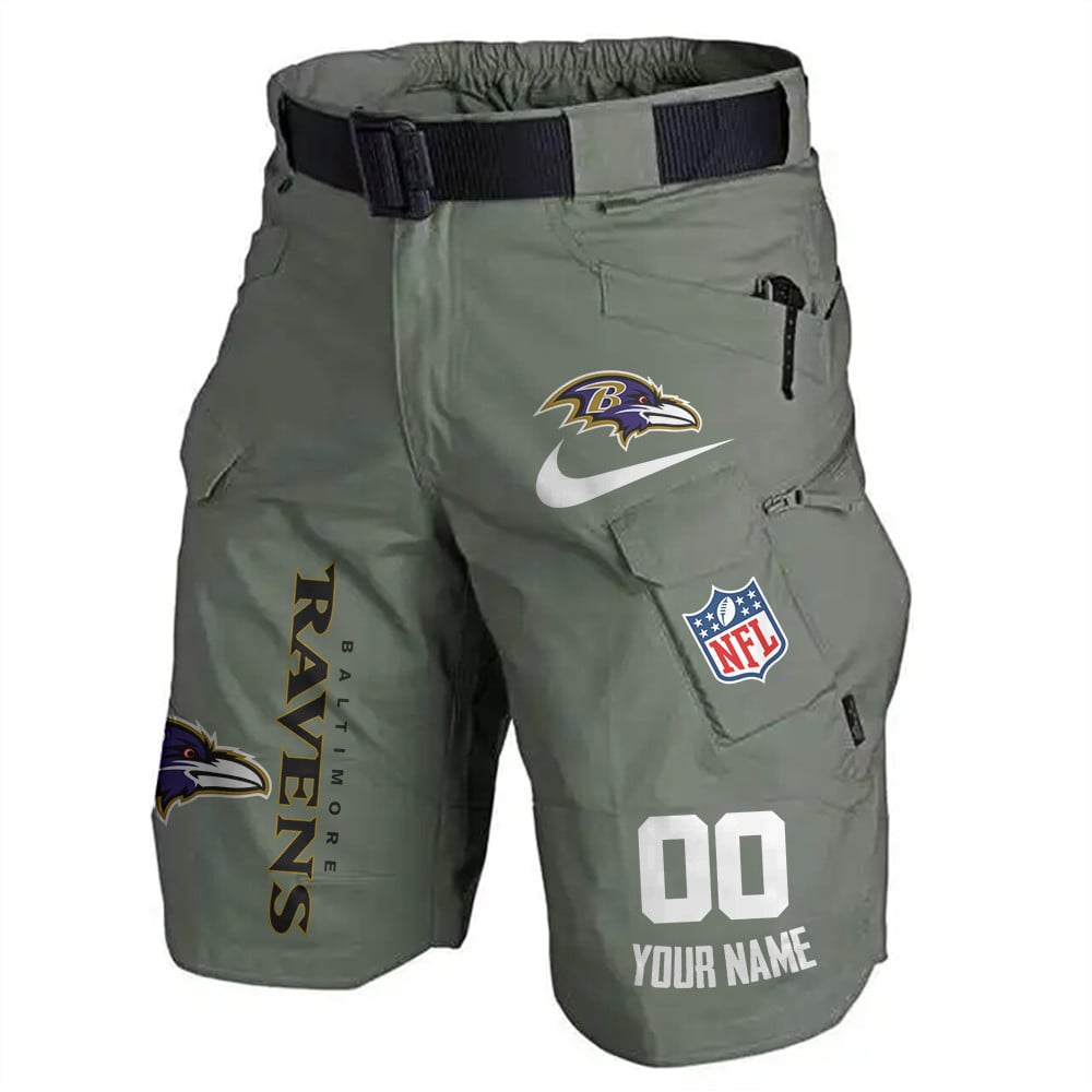 Baltimore Ravens Limited Edition Front Pockets Men Shorts (Belt Not Included) AZBTFPMS000110