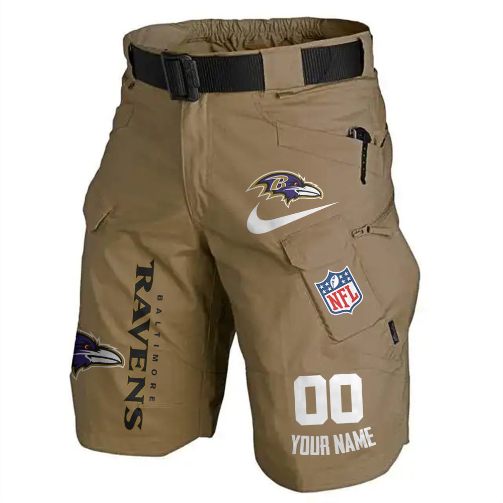 Baltimore Ravens Limited Edition Front Pockets Men Shorts (Belt Not Included) AZBTFPMS000110