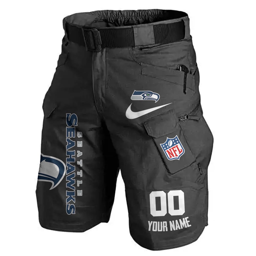 Seattle Seahawks Limited Edition Front Pockets Men Shorts (Belt Not Included) AZBTFPMS000096