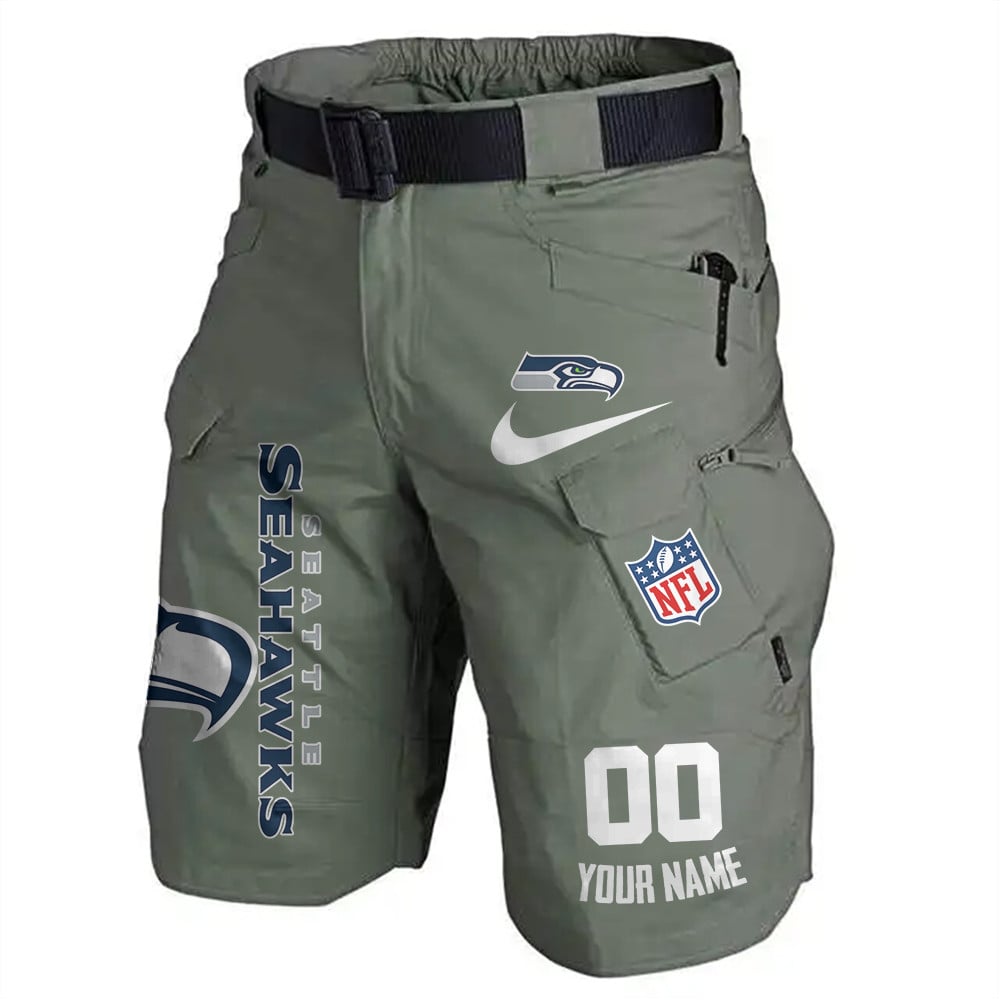 Seattle Seahawks Limited Edition Front Pockets Men Shorts (Belt Not Included) AZBTFPMS000096