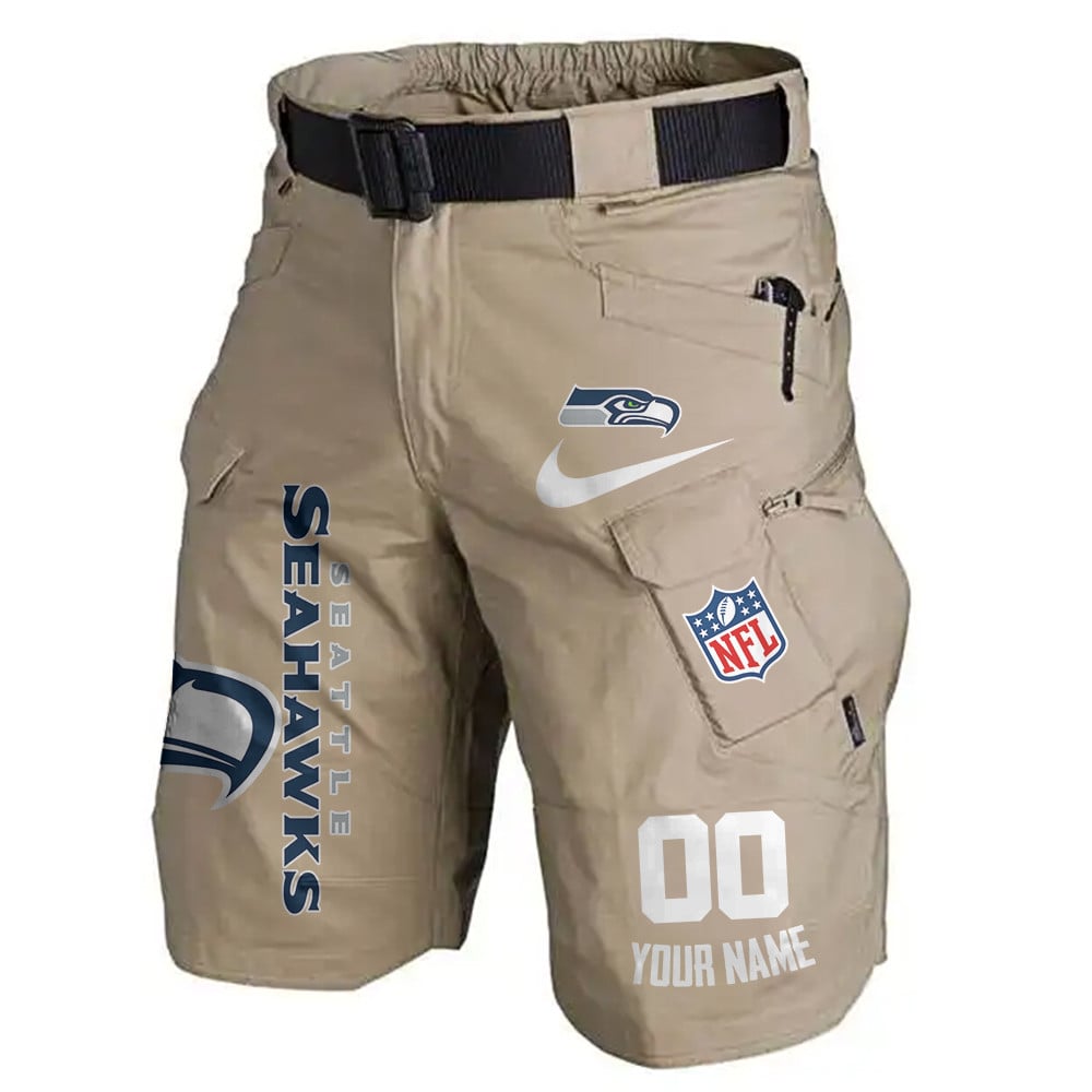 Seattle Seahawks Limited Edition Front Pockets Men Shorts (Belt Not Included) AZBTFPMS000096