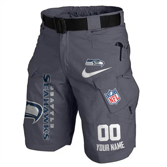 Seattle Seahawks Limited Edition Front Pockets Men Shorts (Belt Not Included) AZBTFPMS000096