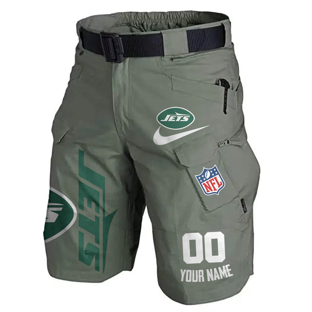 New York Jets Limited Edition Front Pockets Men Shorts (Belt Not Included) AZBTFPMS000092