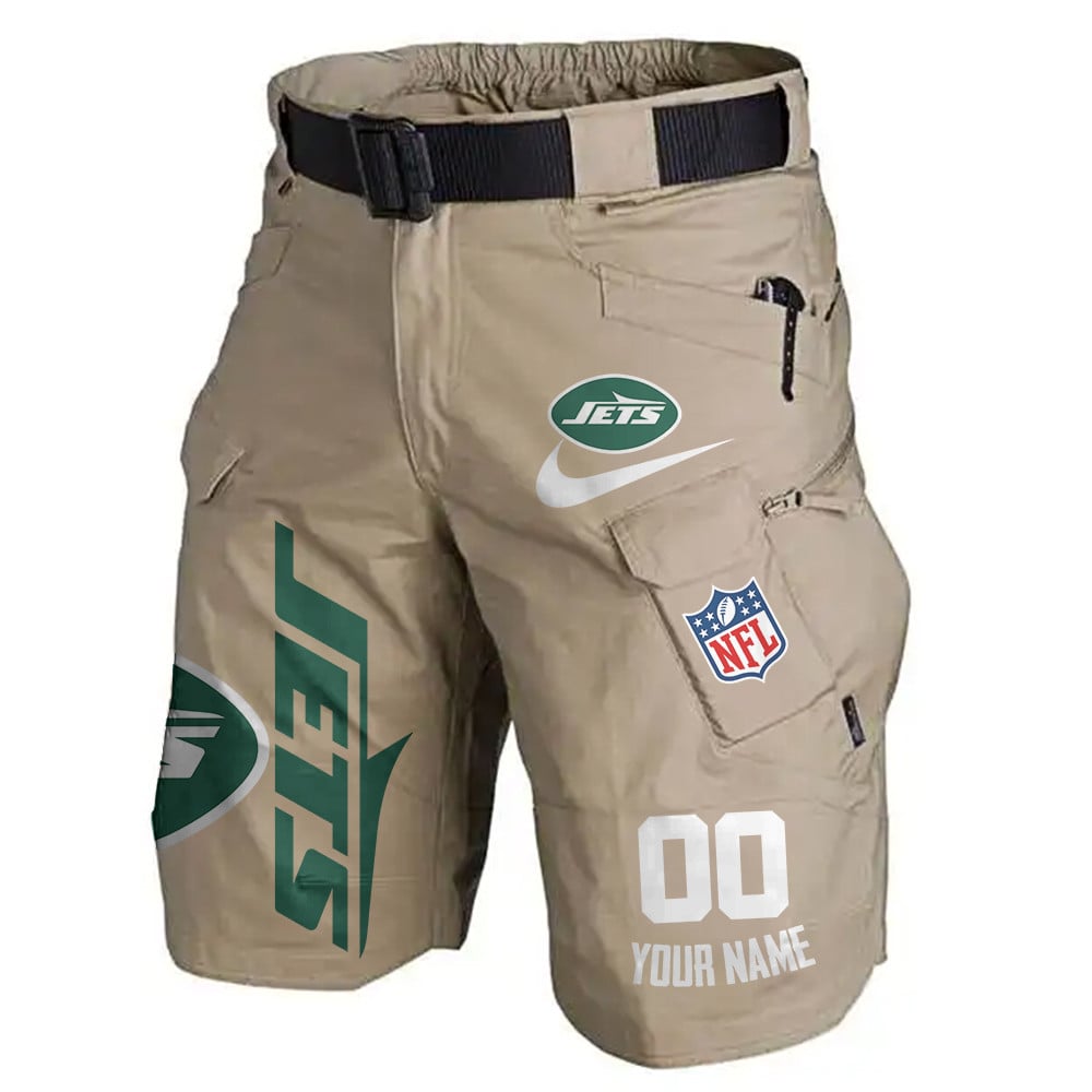 New York Jets Limited Edition Front Pockets Men Shorts (Belt Not Included) AZBTFPMS000092