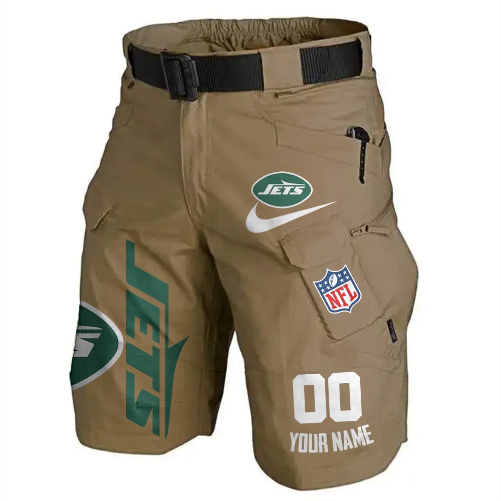 New York Jets Limited Edition Front Pockets Men Shorts (Belt Not Included) AZBTFPMS000092