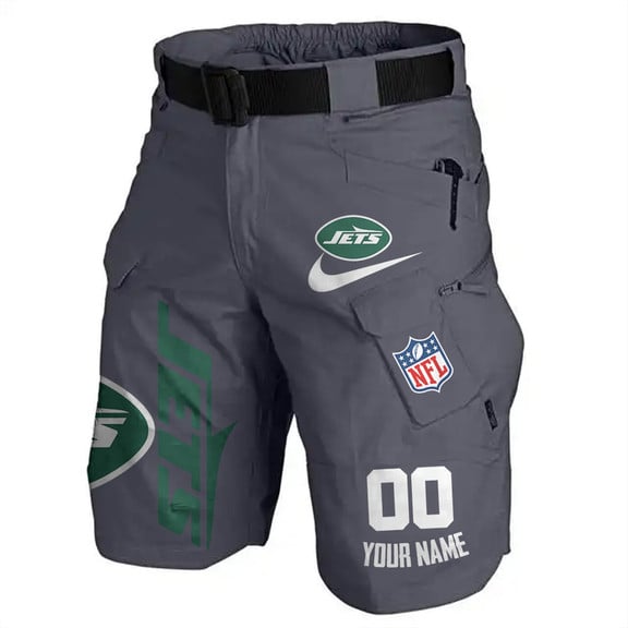 New York Jets Limited Edition Front Pockets Men Shorts (Belt Not Included) AZBTFPMS000092