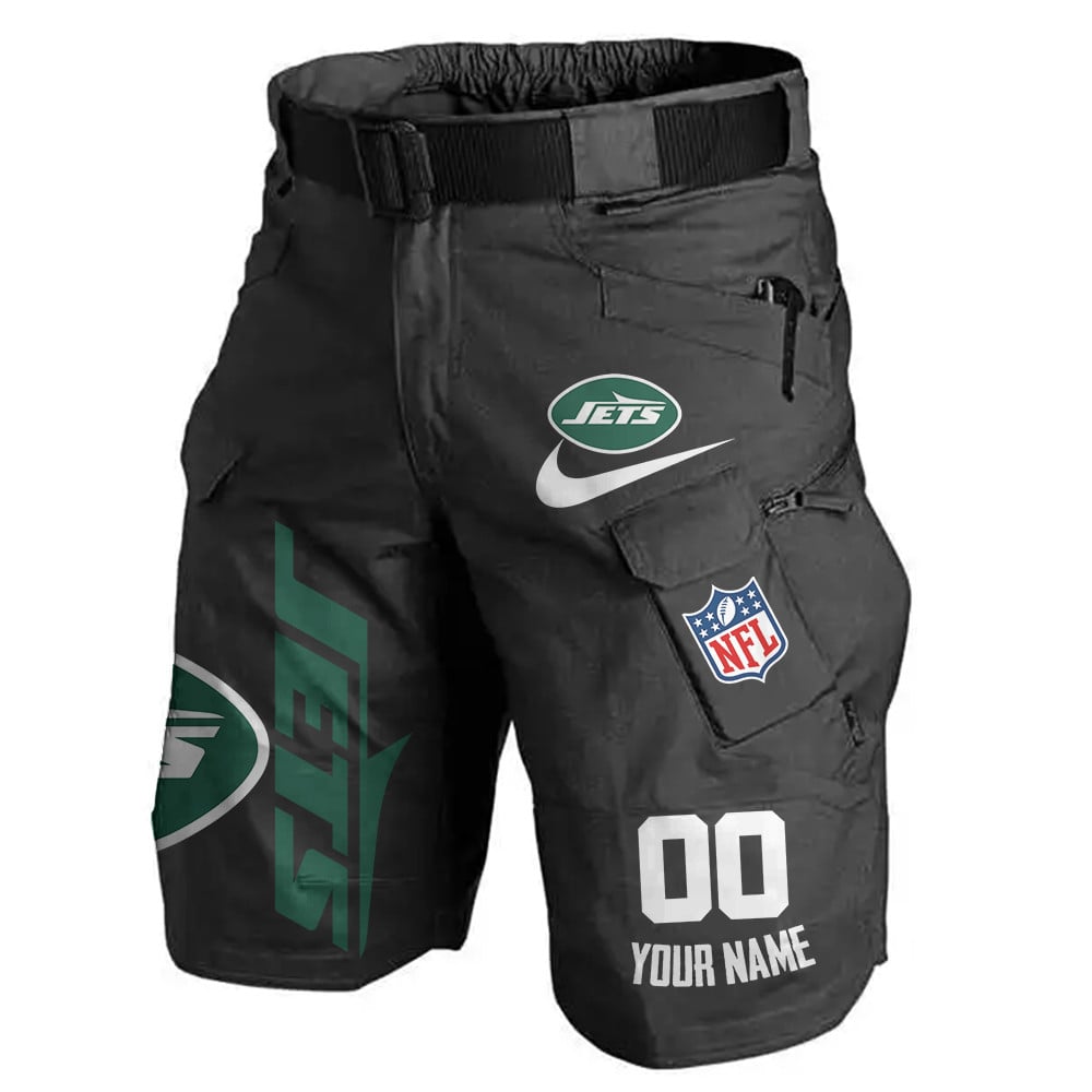 New York Jets Limited Edition Front Pockets Men Shorts (Belt Not Included) AZBTFPMS000092