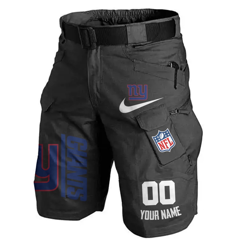 New York Giants Limited Edition Front Pockets Men Shorts (Belt Not Included) AZBTFPMS000091