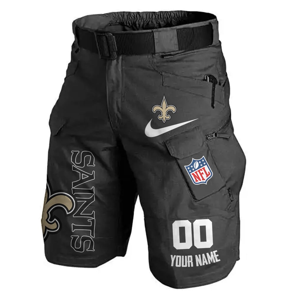 New Orleans Saints Limited Edition Front Pockets Men Shorts (Belt Not Included) AZBTFPMS000090