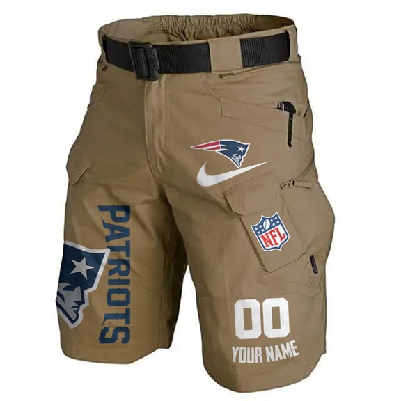 New England Patriots Limited Edition Front Pockets Men Shorts (Belt Not Included) AZBTFPMS000142