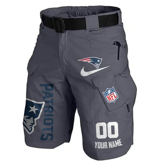 New England Patriots Limited Edition Front Pockets Men Shorts (Belt Not Included) AZBTFPMS000142