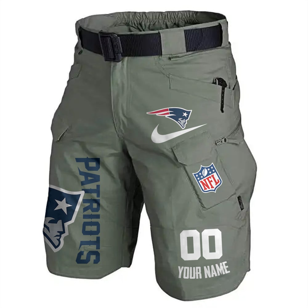 New England Patriots Limited Edition Front Pockets Men Shorts (Belt Not Included) AZBTFPMS000142