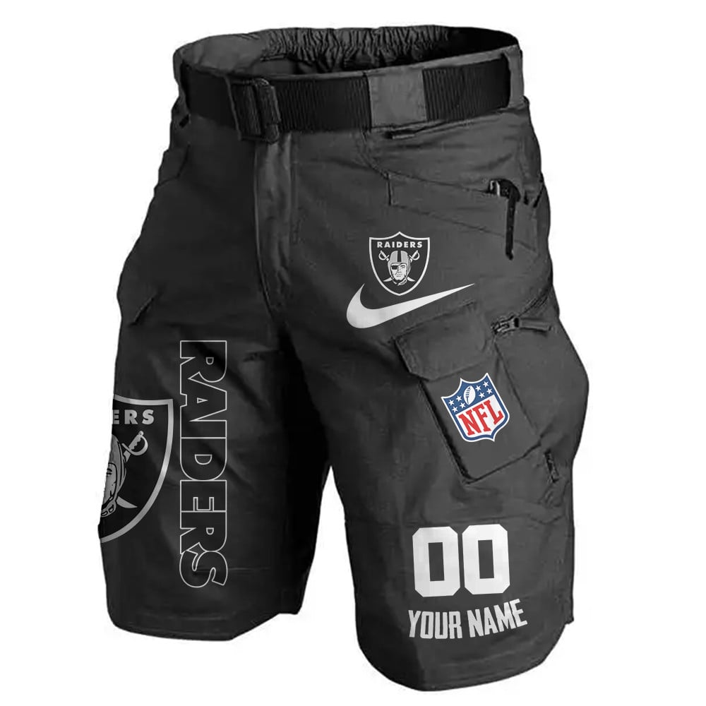 Las Vegas Raiders Limited Edition Front Pockets Men Shorts (Belt Not Included) AZBTFPMS000105