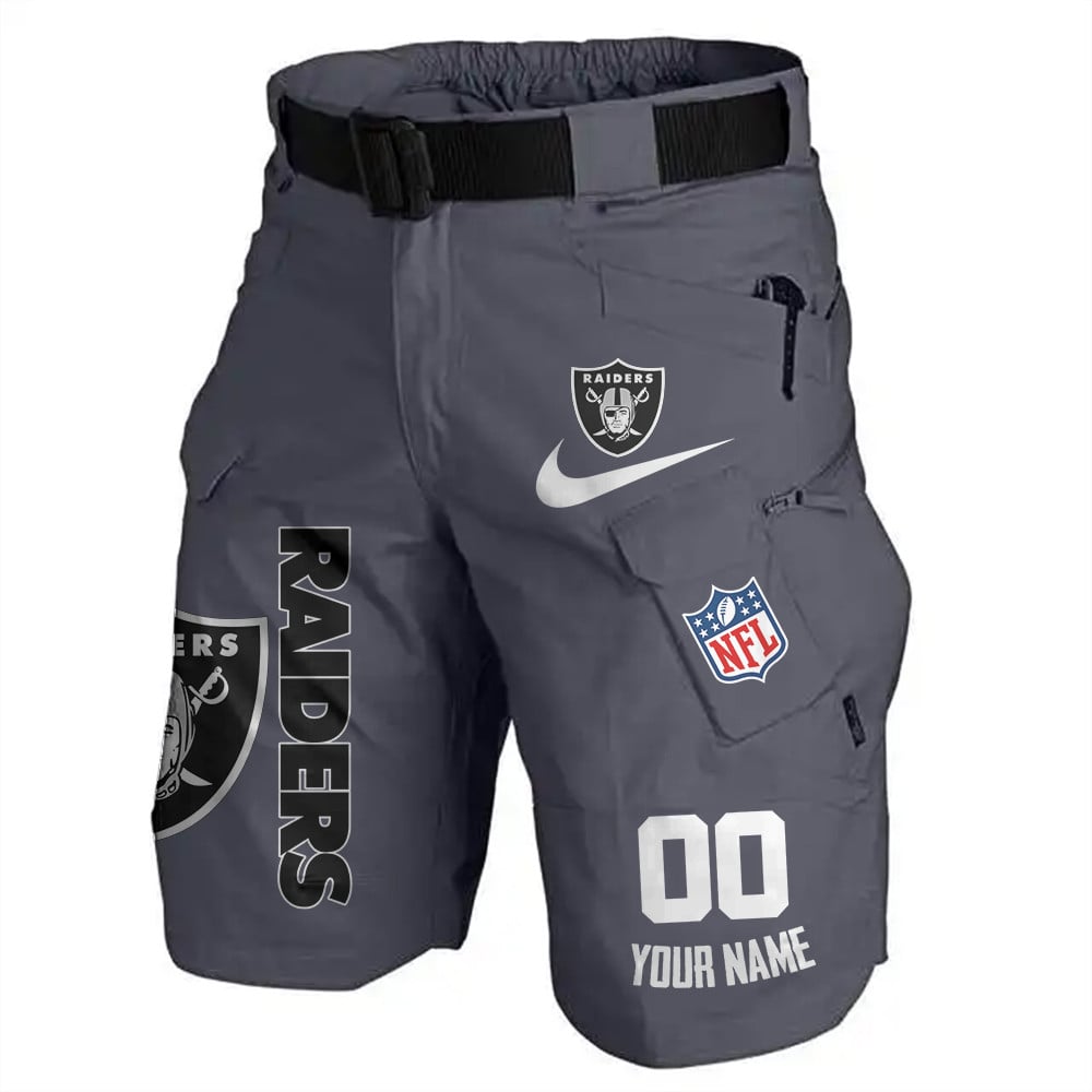 Las Vegas Raiders Limited Edition Front Pockets Men Shorts (Belt Not Included) AZBTFPMS000105
