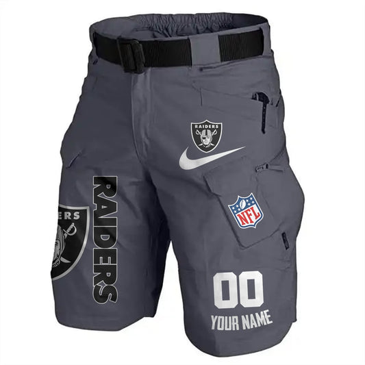 Las Vegas Raiders Limited Edition Front Pockets Men Shorts (Belt Not Included) AZBTFPMS000105