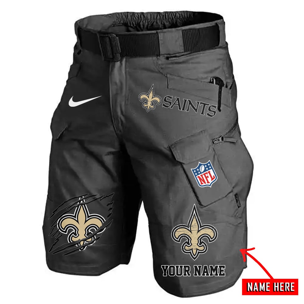 New Orleans Saints Limited Edition Front Pockets Men Shorts (Belt Not Included) AZBTFPMS000080
