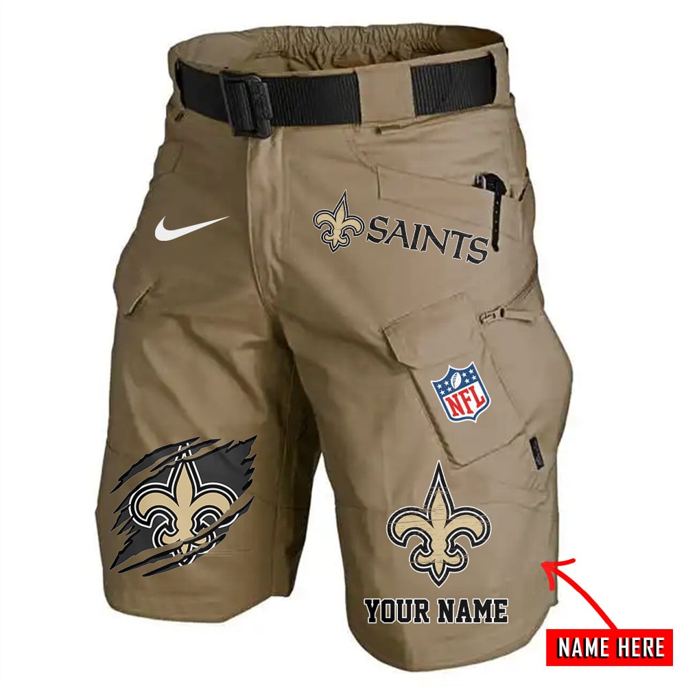New Orleans Saints Limited Edition Front Pockets Men Shorts (Belt Not Included) AZBTFPMS000080