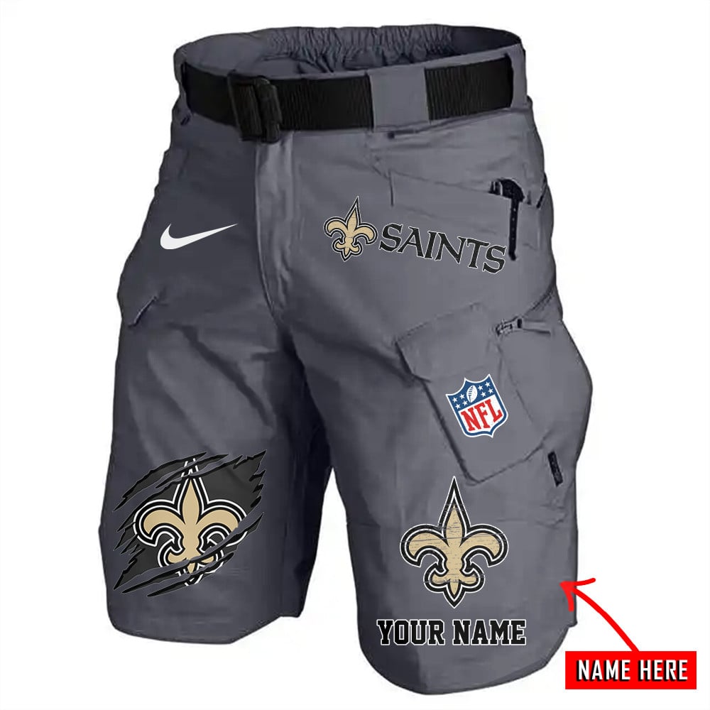 New Orleans Saints Limited Edition Front Pockets Men Shorts (Belt Not Included) AZBTFPMS000080