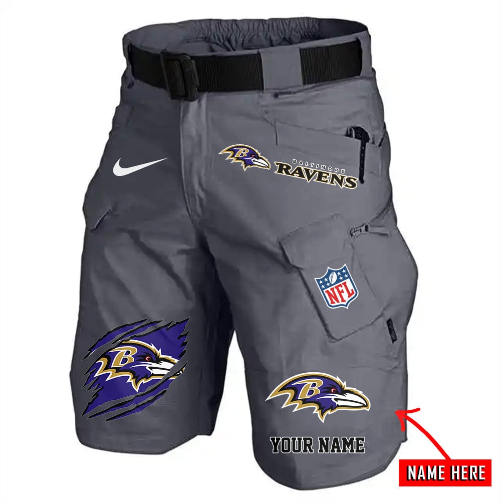 Baltimore Ravens Limited Edition Front Pockets Men Shorts (Belt Not Included) AZBTFPMS000079