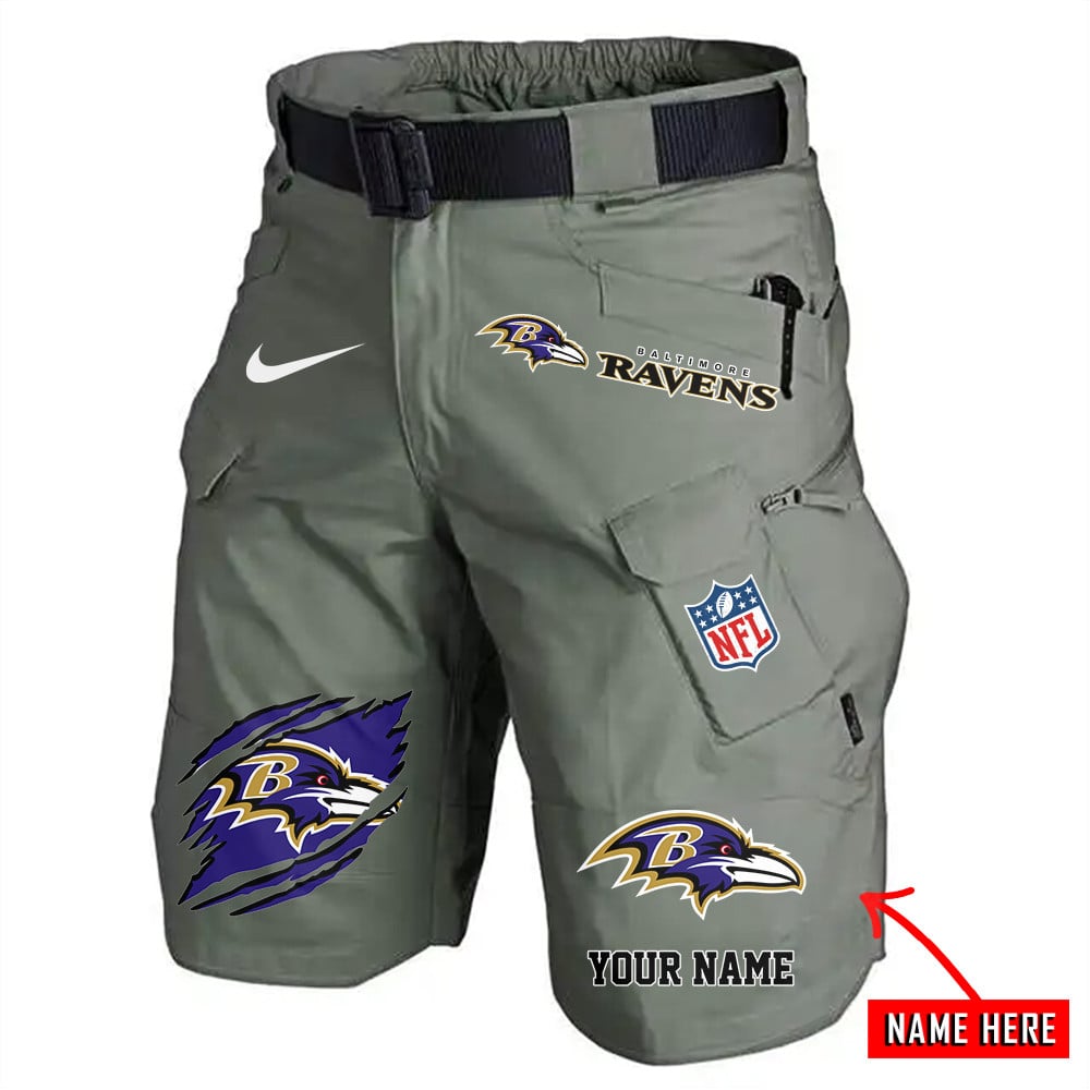 Baltimore Ravens Limited Edition Front Pockets Men Shorts (Belt Not Included) AZBTFPMS000079