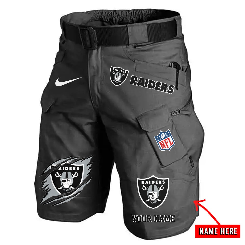 Las Vegas Raiders Limited Edition Front Pockets Men Shorts (Belt Not Included) AZBTFPMS000078