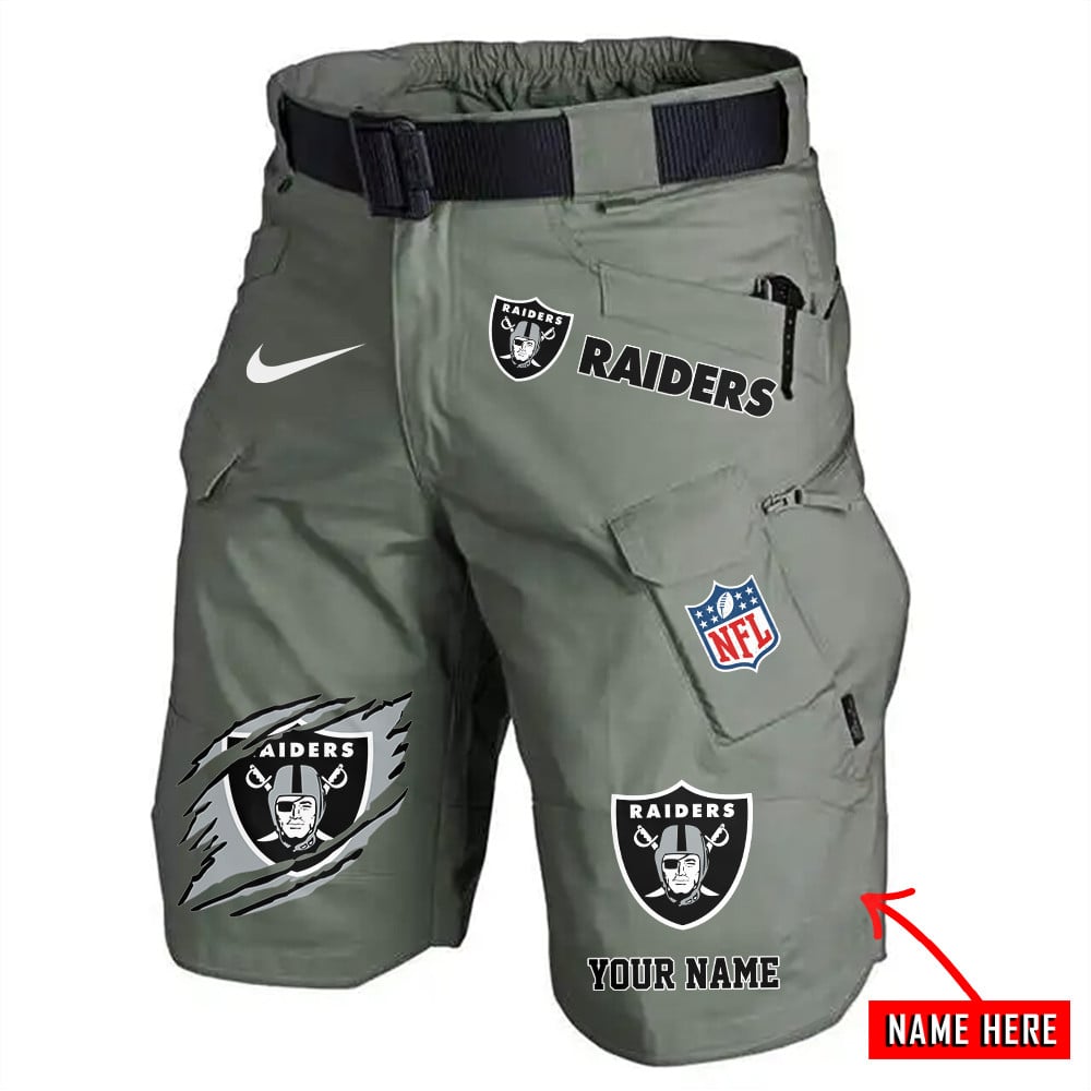 Las Vegas Raiders Limited Edition Front Pockets Men Shorts (Belt Not Included) AZBTFPMS000078