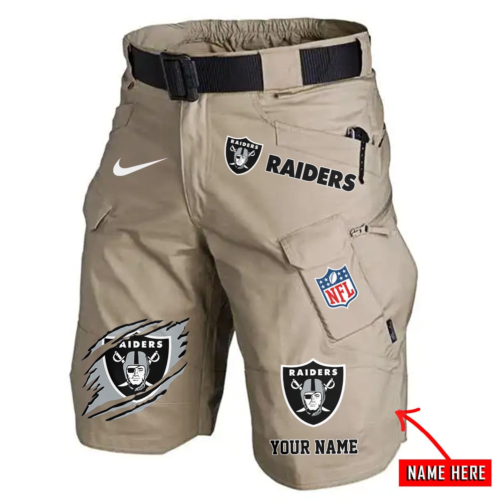 Las Vegas Raiders Limited Edition Front Pockets Men Shorts (Belt Not Included) AZBTFPMS000078
