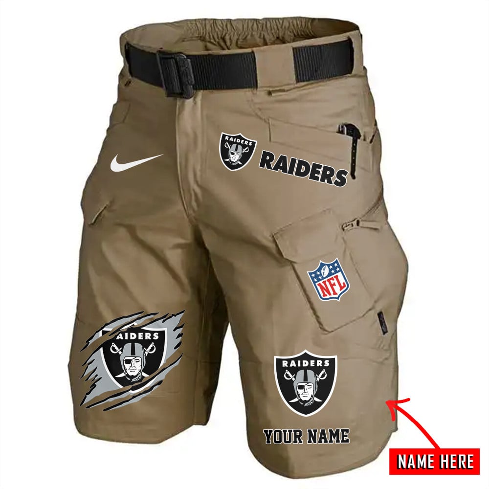 Las Vegas Raiders Limited Edition Front Pockets Men Shorts (Belt Not Included) AZBTFPMS000078
