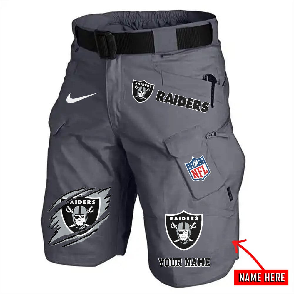 Las Vegas Raiders Limited Edition Front Pockets Men Shorts (Belt Not Included) AZBTFPMS000078