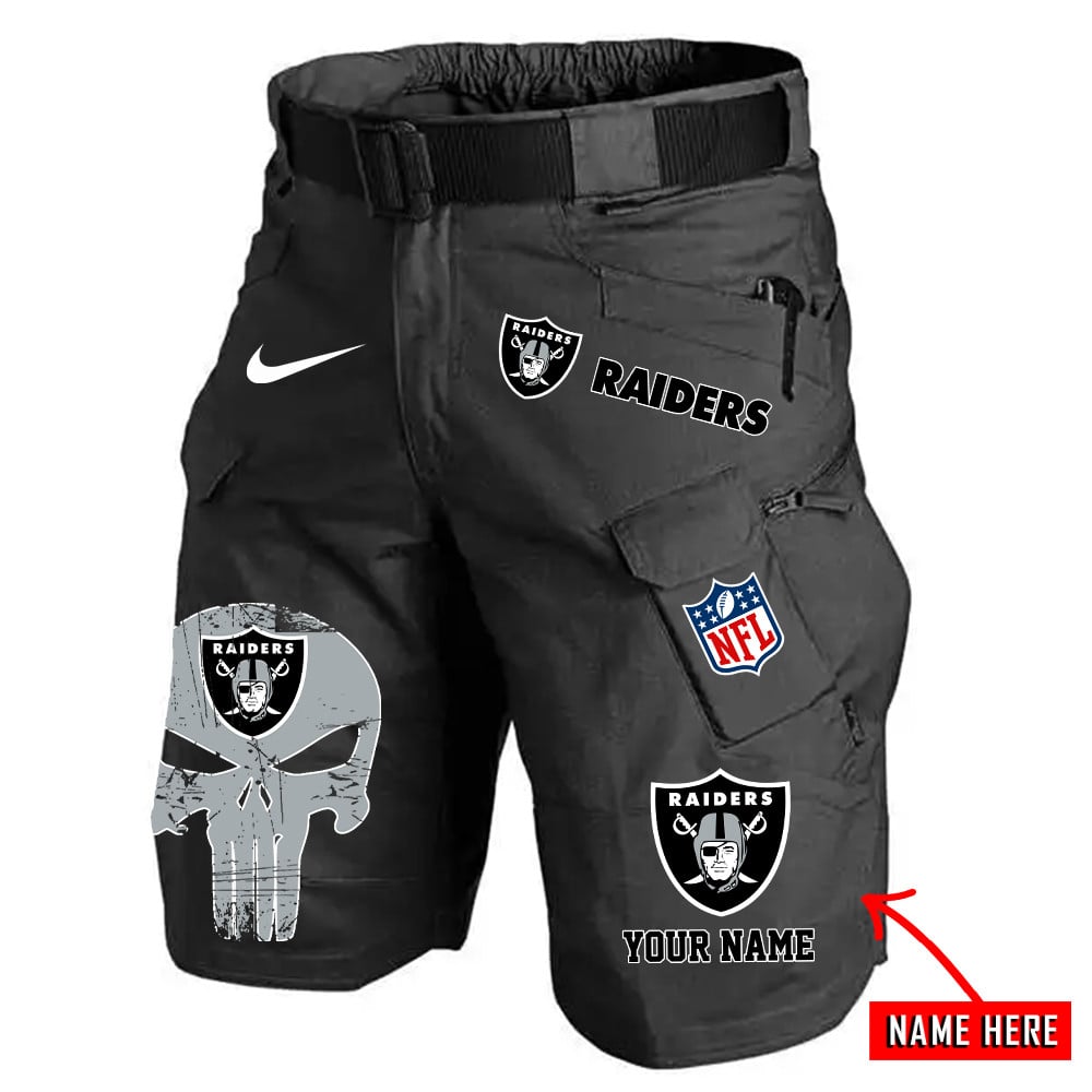 Las Vegas Raiders Limited Edition Front Pockets Men Shorts (Belt Not Included) AZBTFPMS000068