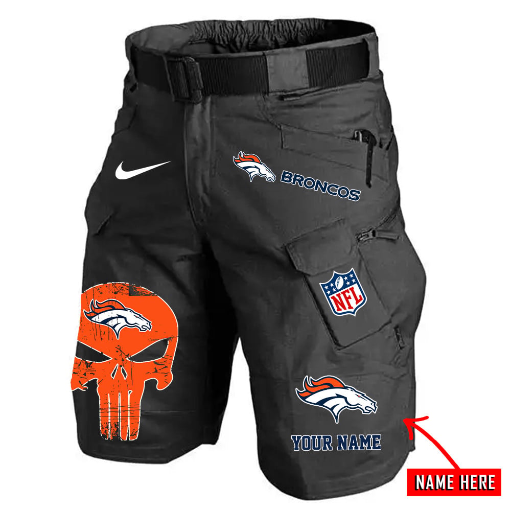 Denver Broncos Limited Edition Front Pockets Men Shorts (Belt Not Included) AZBTFPMS000083