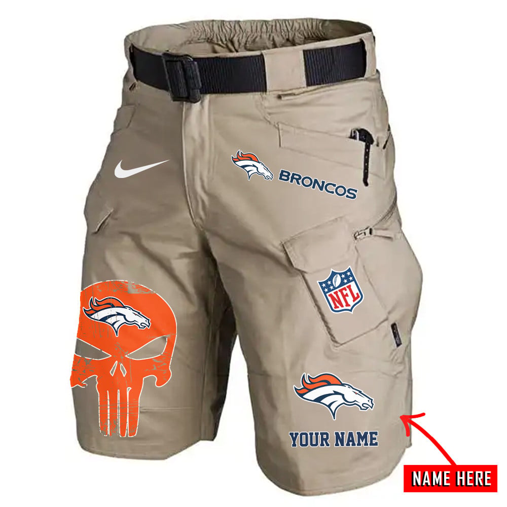 Denver Broncos Limited Edition Front Pockets Men Shorts (Belt Not Included) AZBTFPMS000083