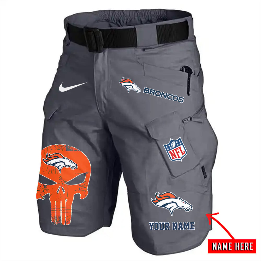 Denver Broncos Limited Edition Front Pockets Men Shorts (Belt Not Included) AZBTFPMS000083