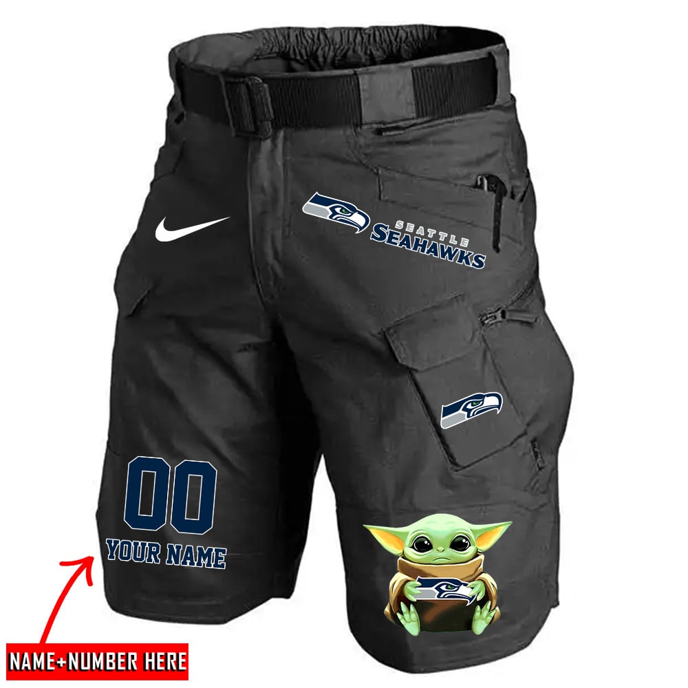 Seattle Seahawks Limited Edition Front Pockets Men Shorts (Belt Not Included) AZBTFPMS000148